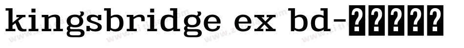 kingsbridge ex bd字体转换
